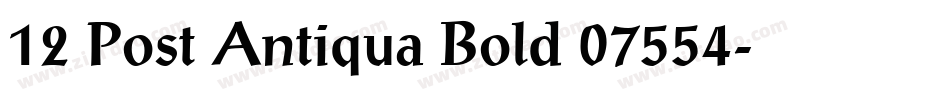 12 Post Antiqua Bold 07554字体转换